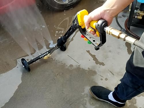 Miniatura 7 de GDHXW Pistola de lavado de alta potencia, pistola de lavado a presión ajustable con varita de extensión, conexión rápida, con 5 puntas de boquilla,