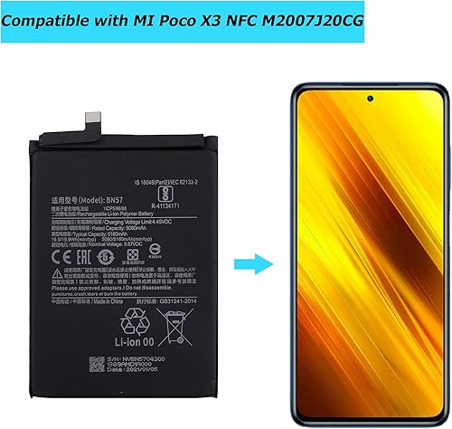 Miniatura 5 de BN57 Compatible con herramientas Poco X3 NFC M2007J20CG M2007J20CT