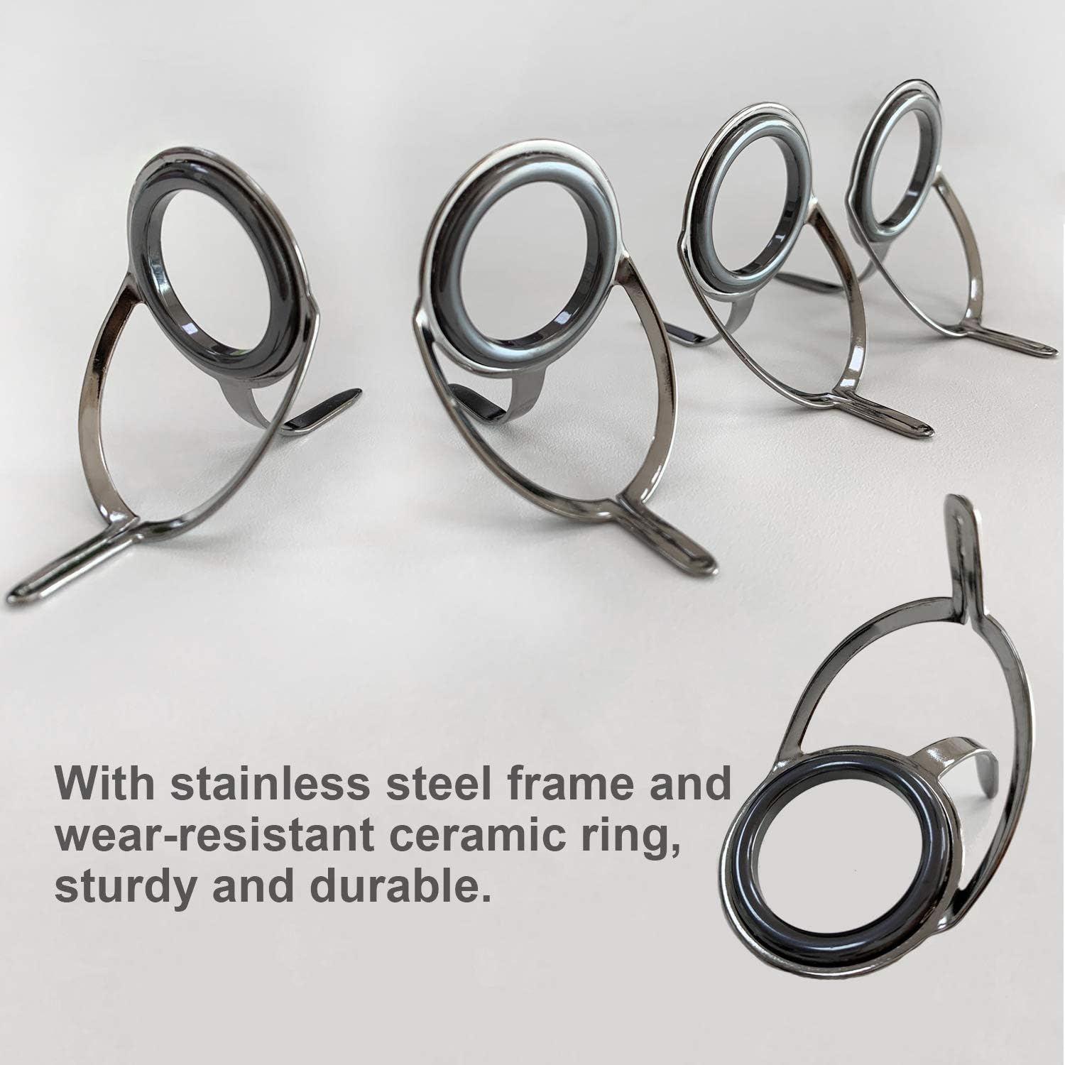 THKFISH Fishing Rod Guides Fishing Rod Repair Kit Baitcasting Rod