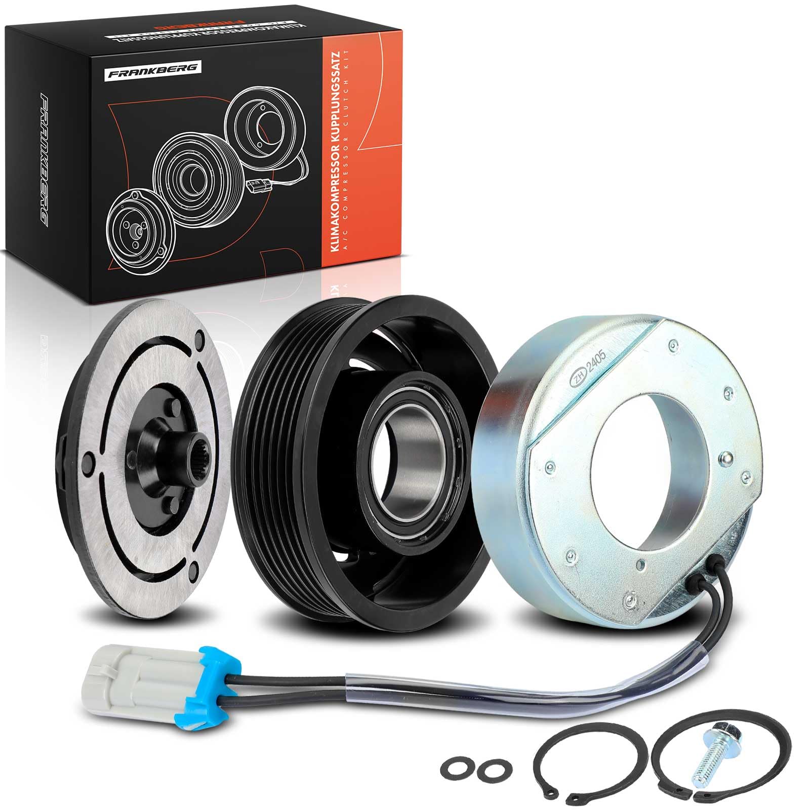 Frankberg 1x Klimakupplung Kompatibel mit Astra G Cabriolet T98 Astra G Kasten/Kombi F70 Astra H A04 Combo Tour Corsa C X01 Meriva X03 Zafira A MPV T98 Replace# 13297439