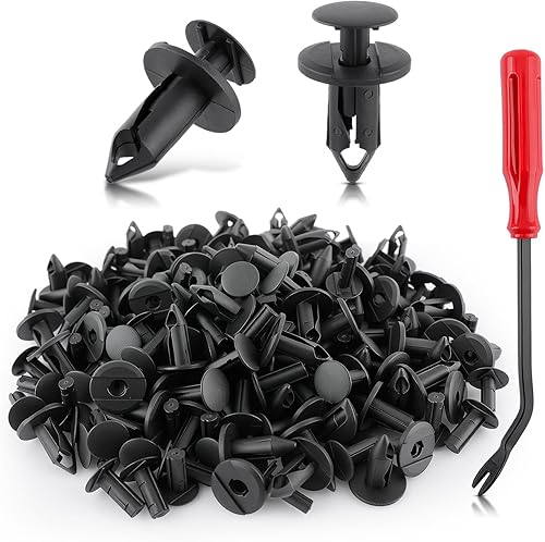 AUTOKAY 100 piezas ATV UTV remaches de sujeción de cuerpo Push Pin Fender Clips Fit para Suzuki King Quad Vinson para Honda Acura Rancher Can Am