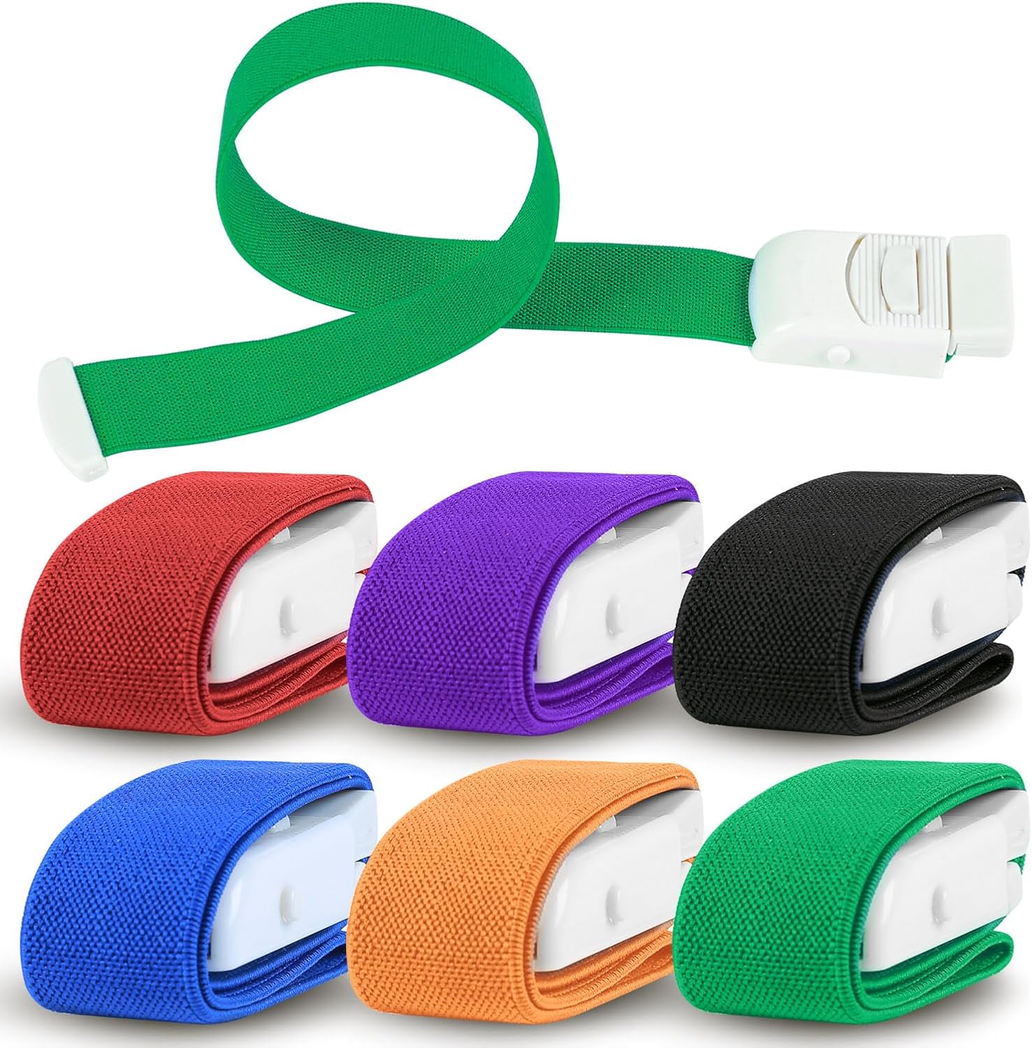 6 Pack Tourniquet, Elastic Tourniquets Medical First Aid Emergency Tourniquet Buckle Band, Adjustable Quick Release Torniquetes for Hemostasis First Aid