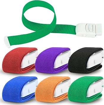 6 Pack Tourniquet, Elastic Tourniquets Medical First Aid Emergency Tourniquet Buckle Band, Adjustable Quick Release Torniquetes for Hemostasis First Aid