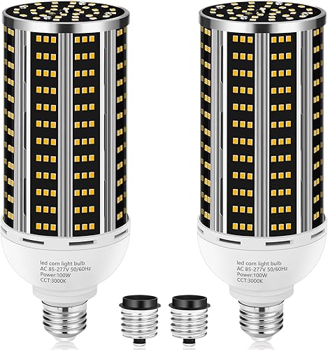 Miniatura 8 de Paquete de 6 bombillas LED de maíz de 50 W, 3000 K blanco cálido 6500 lm (equivalente a 500 W) de grado comercial E26/E39 lámpara LED de base Mogul