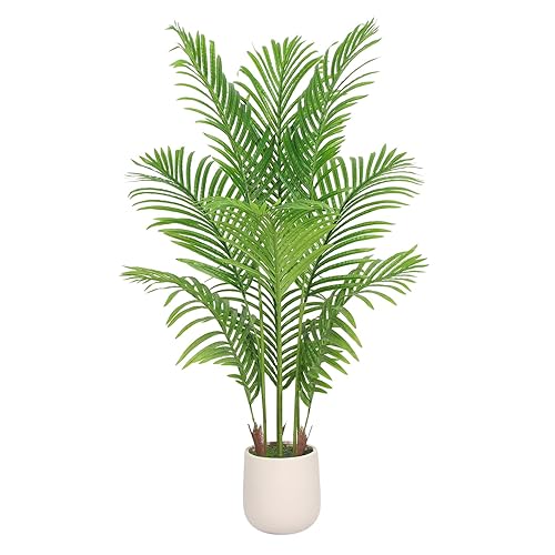 Artificial Palm Tree 4FT, Fake Tree Tall Fake Plant with