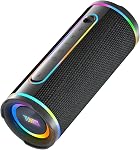 YEAHBOX X-Boom Go Haut-parleur Bluetooth portable, Max 40W Son Hi-Fi, Dome Tweeter & Pilote de piste basse, double EQ Modes, IP67 Imperméable, RGB Lumière Show, TWS Paire stéréo, Bluetooth 6.0 (Bleu)
