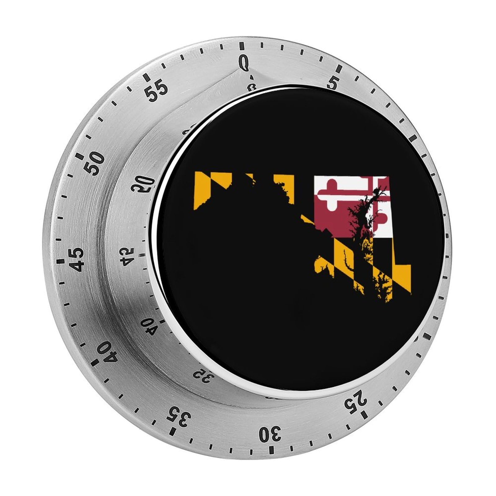 Flag Map of Maryland Funny Timer 60 Minute Countdown Timer Mechanical Time Management Tool for Kitchen Work