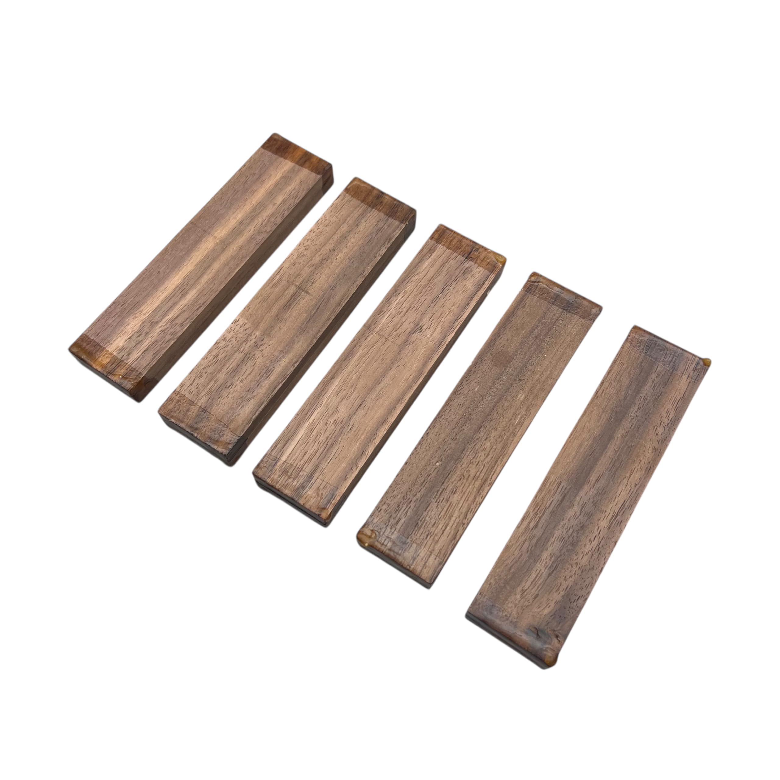 5 par klocków z litego drewna 125x30x6mm, szlachetne drewno do rękojeści noży, rzemiosła, rzeźbienia i toczenia (orzech amerykański, 5)