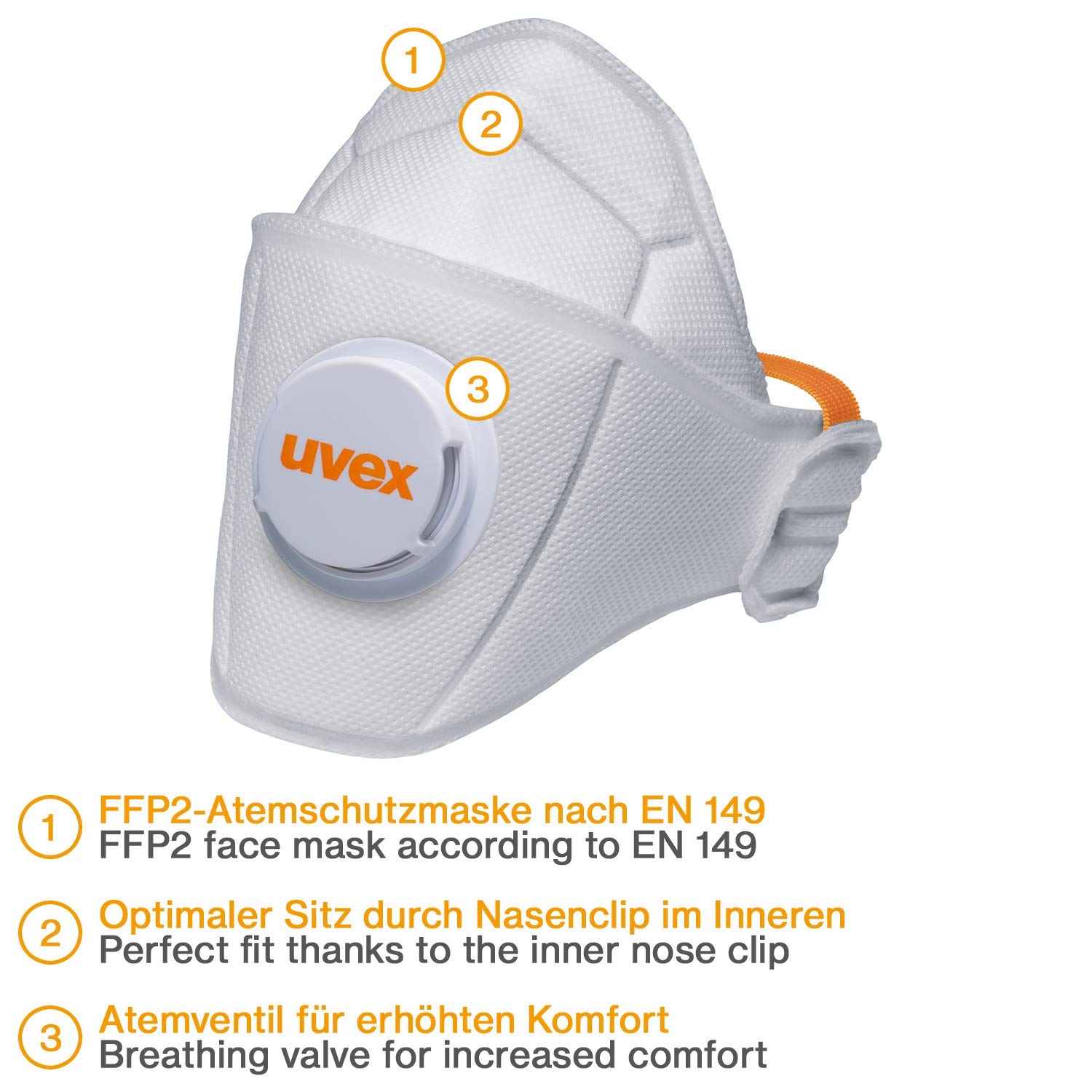 uvex silv-Air Premium 5210 FFP2 Staubmaske mit Ventil