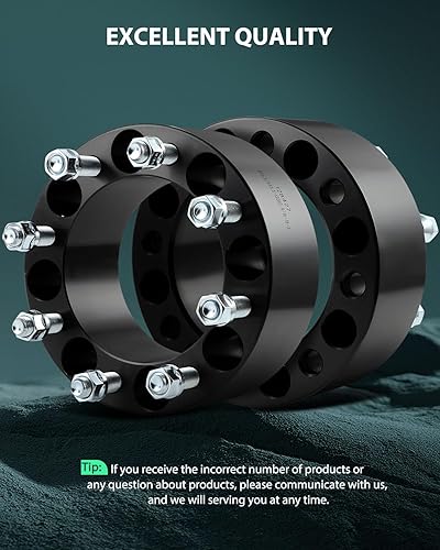 Miniatura 6 de SCITOO 4 espaciadores de rueda de 8 x 6.5 pulgadas de diámetro de 3 pulgadas, pernos de 5.118 in 916-18 8 separadores de rueda para Ram 2500