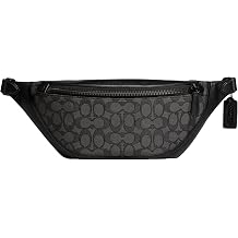COACH League Belt Bag in Signature Jacquard Charcoal/Black One Size