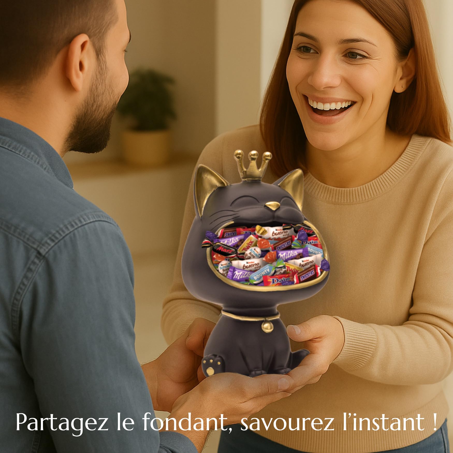 MILKA, KINDER et CÉLÉBRATIONS - Chat Gourmand garni de 30 chocolats