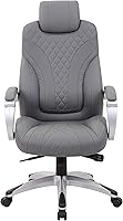 Vista 6 de Boss Office Products Silla ejecutiva con brazos con bisagras, color gris