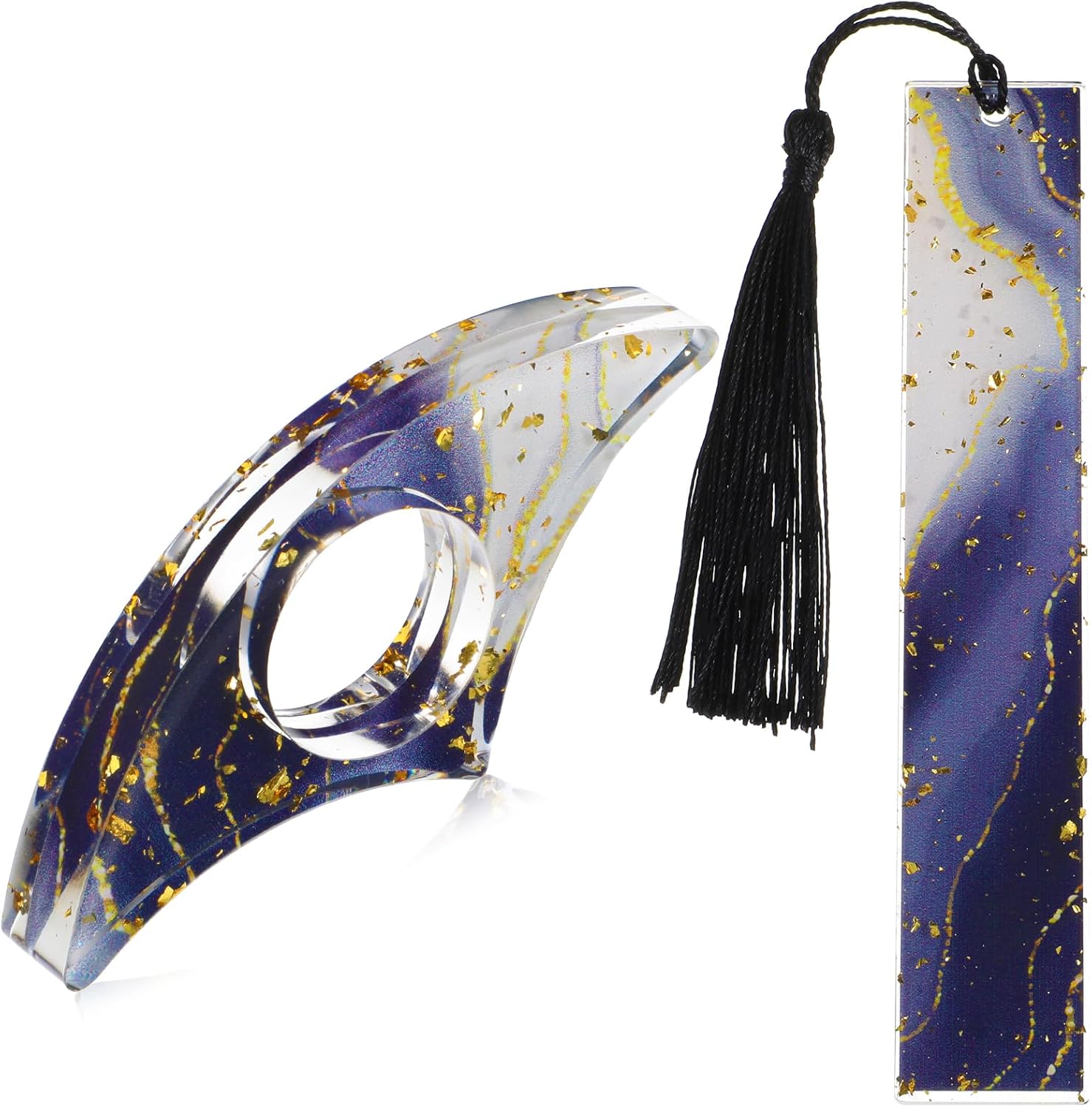 Book Page Holder, Glitter Resin Bookmarks with Tassels Thumb Bookmark Holder Book Mark Set Handmade Transparent Page Marker Book Accessories Gift for Women Read Lovers Students Teachers (Black) Book Page Holder, Glitter Resin Bookmarks with Tassels Thumb Bookmark Holder Book Mark Set Handmade Transparent Page Marker Book Accessories Gift for Women Read Lovers Students Teachers (Black)