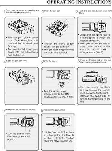 Miniatura 6 de Estufa de campamento portátil de combustible doble, parrilla de gas para acampar, accesorios de campamento al aire libre, resistente al viento,