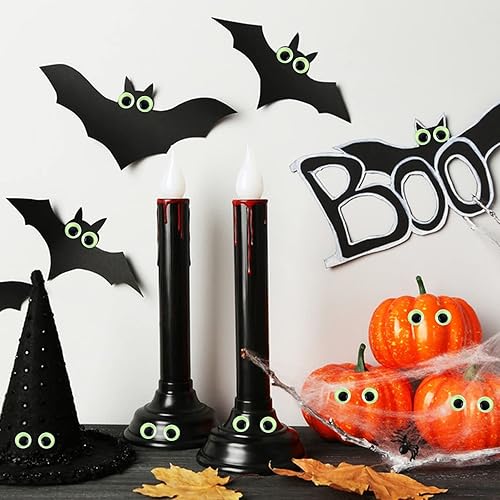 Miniatura 10 de UPINS 300 piezas que brillan en la oscuridad Googly Wiggle Eyes autoadhesivas luminosos ojos de Google para manualidades, 0.472 pulgadas (0.472 in),