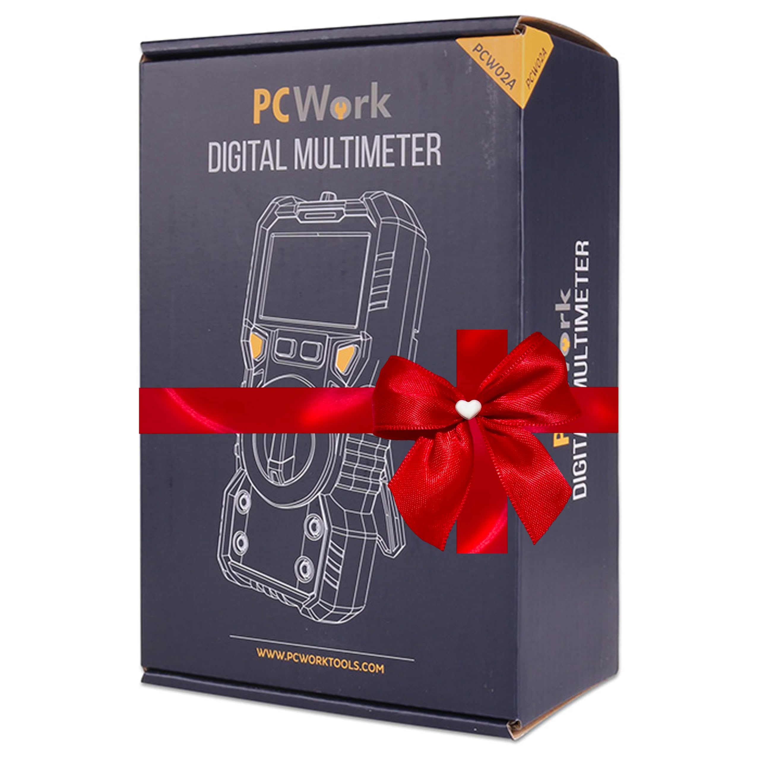 Multimetro digitale professionale PCW02A, multimetro 1000 V, TRUE RMS, grande display LCD, range auto, prese LED illuminate, misuratore di corrente, tester di continuità, misuratore di capacità