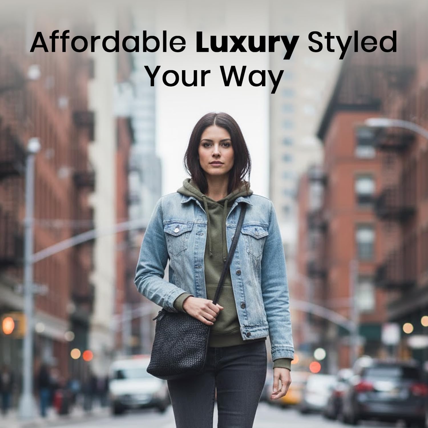 Genuine Leather Crossbody Sling Bag for Women - Trendy Casual Office Bag with Adjustable Strap - Image 2