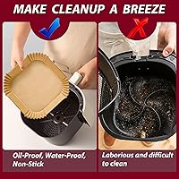 Vista 3 de Revestimientos para freidora de aire CHEFMAN de 2 cuartos de galón, mini forros para freidora de aire desechables para freidora de aire para Cosori