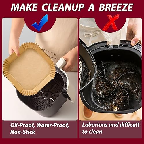 Miniatura 3 de Revestimientos para freidora de aire CHEFMAN de 2 cuartos de galón, mini forros para freidora de aire desechables para freidora de aire para Cosori