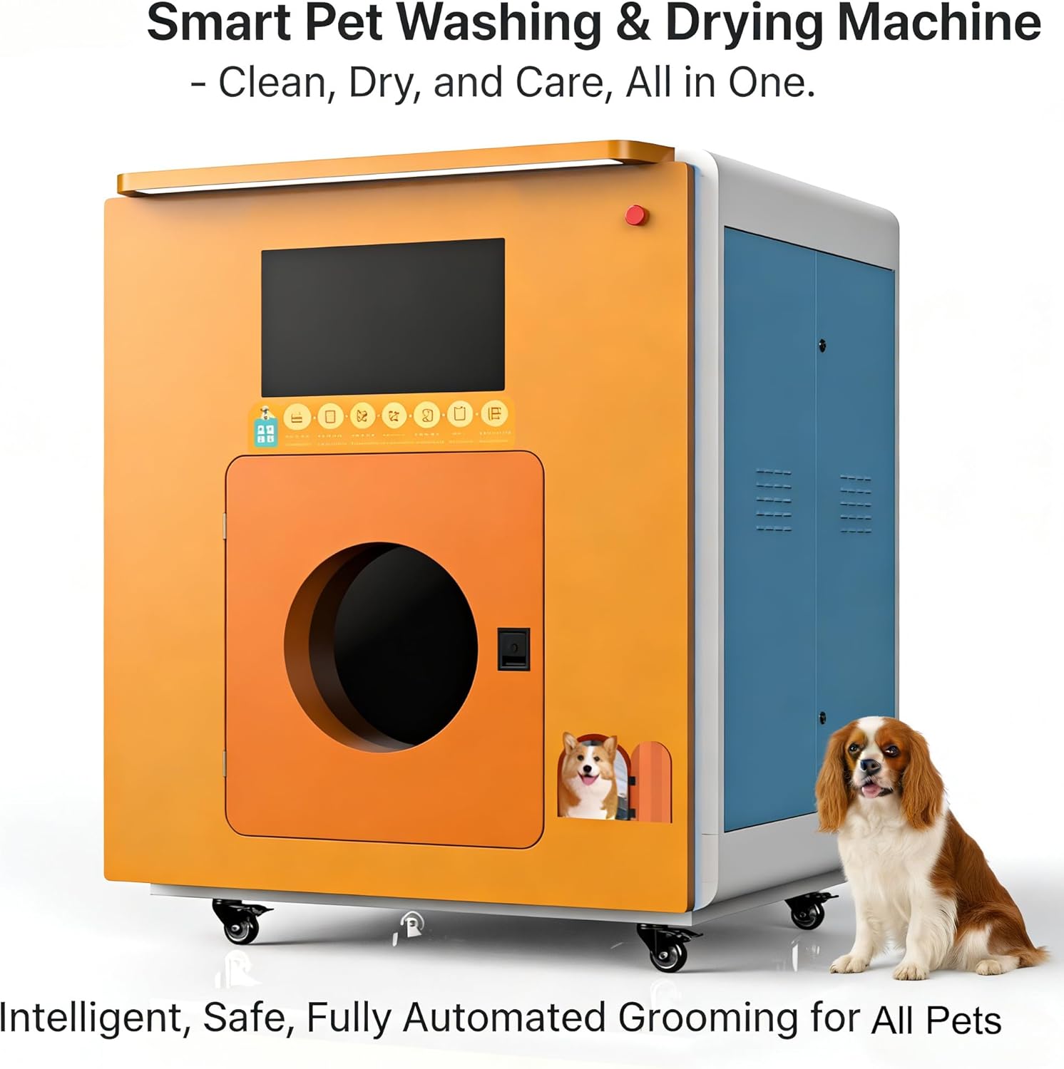 Dog Washing Station - Pet Bath Tub for Heavy Breed Dogs, Outdoor Pet Shower Station with Handheld Sprayer for Backyard Dog Grooming