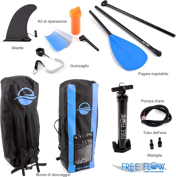 SereneLife Stand up Paddle Board Gonfiabile - Pagaia SUP Antiscivolo, Pompa, Cordino di Sicurezza e Accessori Giovani - 4