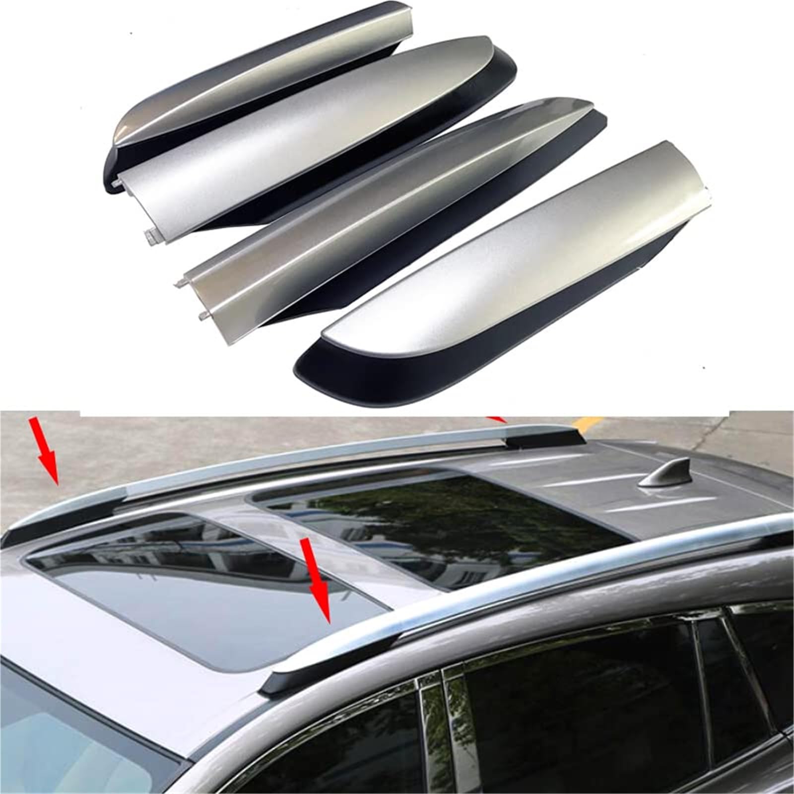 Replacement ABS Roof Rack Bar Rail End Protection Cover Shell