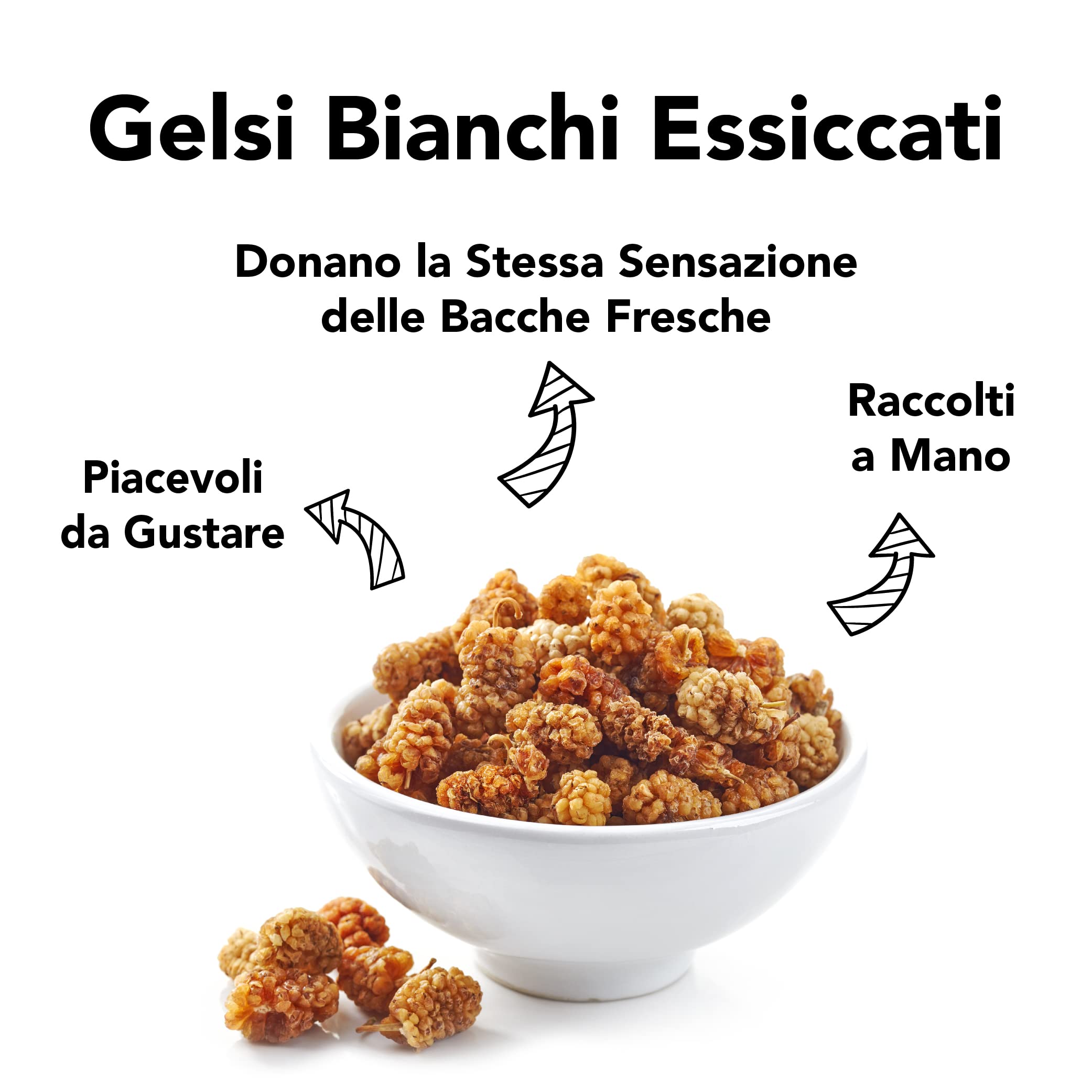 More di Gelso Bianco Biologico - 200g. Da Consumare Come Snack o in Yogurt