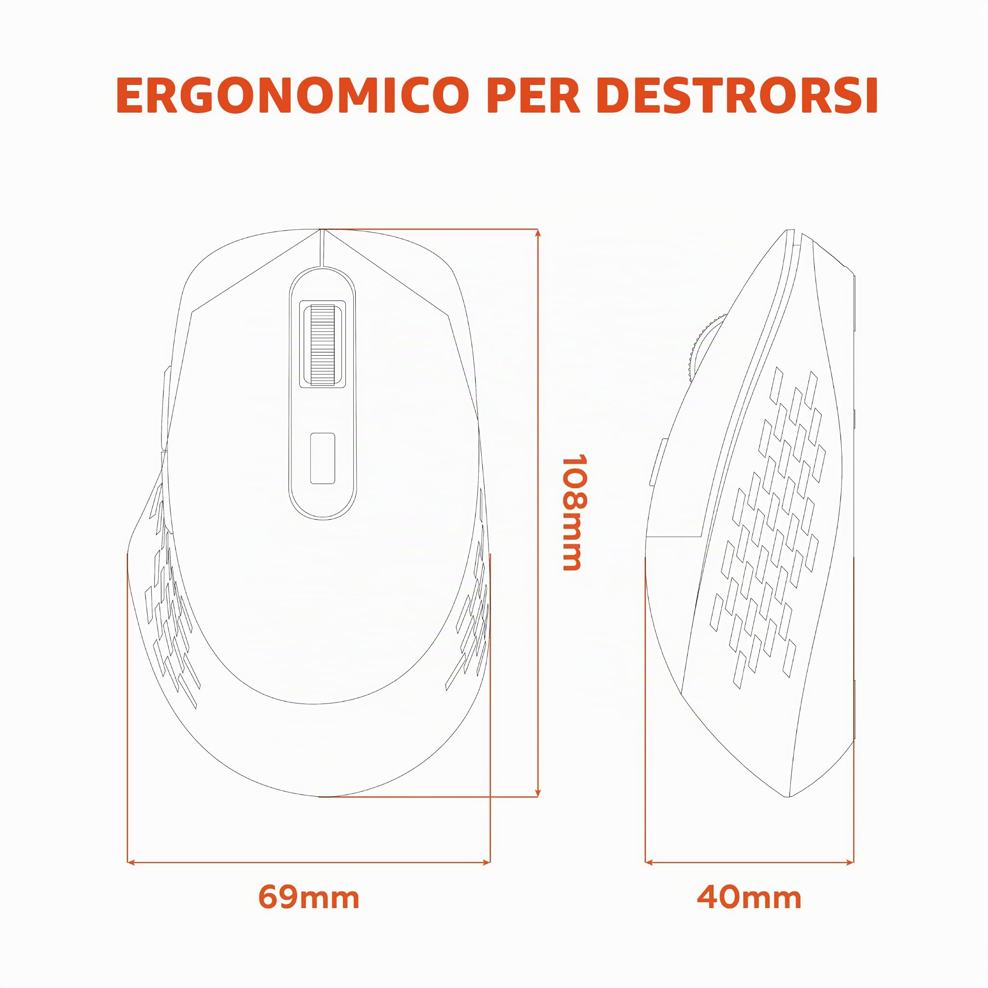 Souris sans fil - MOBILITY LAB - Omega - Bluetooth et récepteur 2,4GHz - Blanc - Clics silencieux - Précision réglable