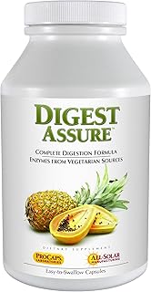 Andrew Lessman Digest Assure 60 Capsules â€“ Comprehensive Blend of Powerful Natural Enzymes to Support and Enhance Digestive Health, Vegetarian-Sourced Enzymes, Small Easy to Swallow Capsules