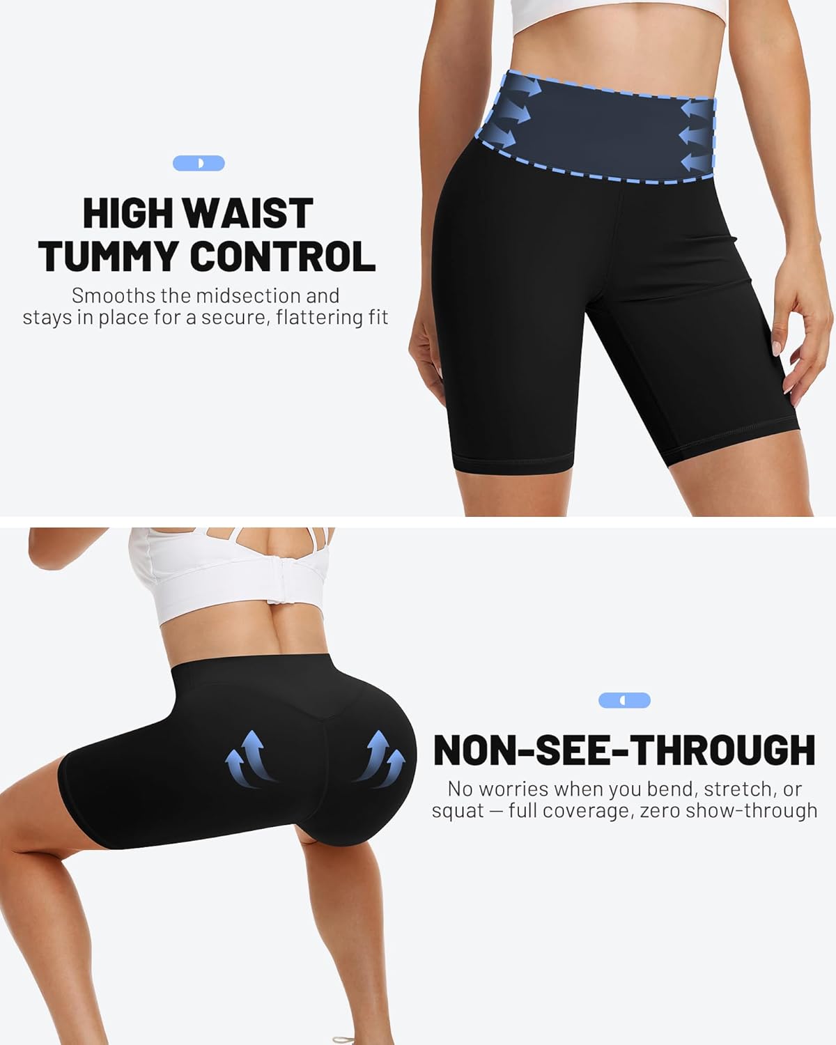 Runhit Women's Workout Biker Shorts - 3"/5"/8" High Waisted Tummy Control Spandex Booty Shorts for Volleyball Gym Yoga Dance - Image 3