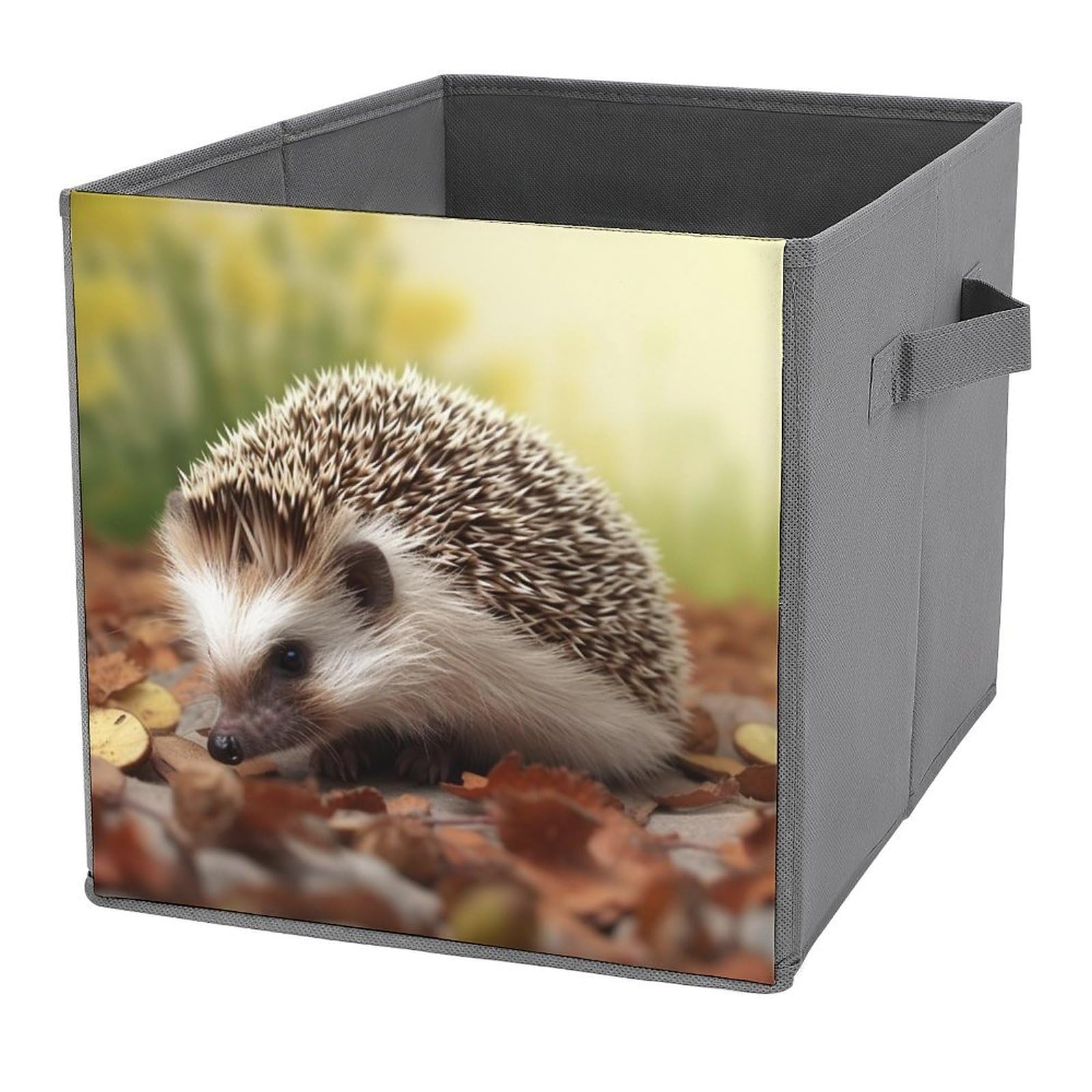 NONHAI Collapsible Storage Bins with Dual Handles Fabric Storage Basket Foldable Cubes Organizer Baskets Hedgehog Storage Boxes for Organizing Clothing Cube Storage Organizer Bins
