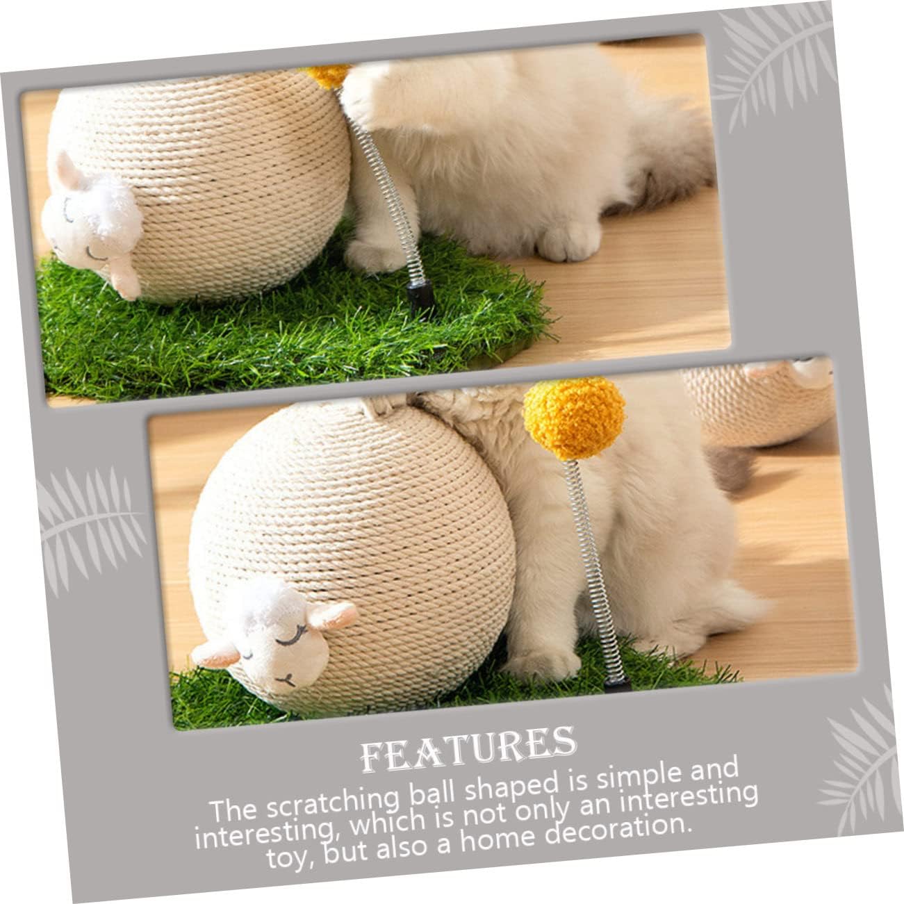 VICASKY Pet Scratching Toy for Cats Scratching Post for Indoor Play and Maintenance Keeps Cats Happy