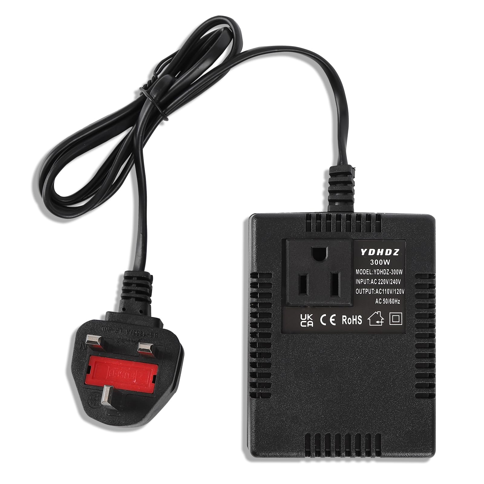 300W Step Down Transformer, 240/220 v to 120/110v (UK Plug) Voltage Converter, Travel Power Adapter for WIFI, POS Machine, Power Bank