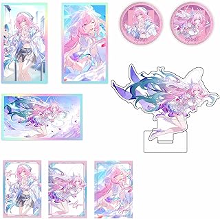 [PPluna] 崩壊：スターレイル グッズ 福袋 キュレネ グッズセット ゲーム周辺 アクリルスタンド キーホルダー 缶バッジ 色紙 クリアカード キャラクター 小物 コレクション 非公式 (9点セット) [並行輸入品]