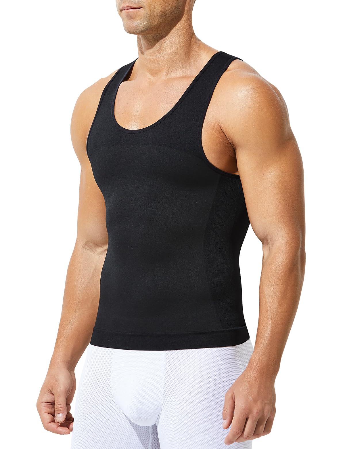 Arjen Kroos Kompressionsshirt Herren Bauchweg Unterhemd, Shapewear Herren ÄRmellos Tank Top Body Shaper
