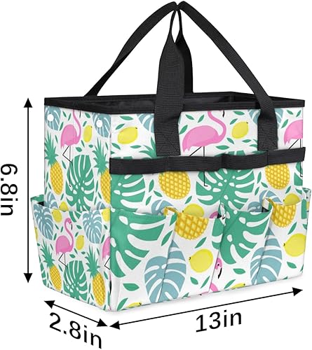 Miniatura 3 de Bolsa de herramientas de jardín de hojas de flamenco para mujeres y hombres, bolsas de almacenamiento de herramientas de jardinería con 10