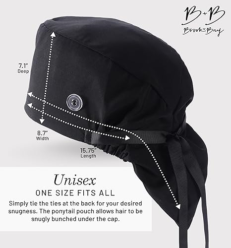 Miniatura 3 de Gorras quirúrgicas para mujer para cola de caballo, gorras quirúrgicas para cabello largo, gorra de enfermera, gorras para enfermeras, gorra de