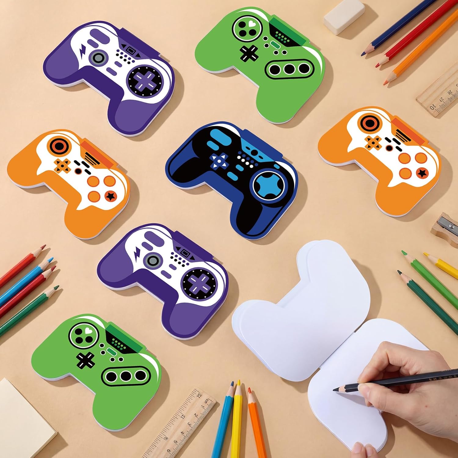 Maitys 36 Pcs Game Controller Shaped Notepads Bulk Mini Pocket Gaming Notebook Novelty Memo Pads for Journaling Office Supplies Party Favors