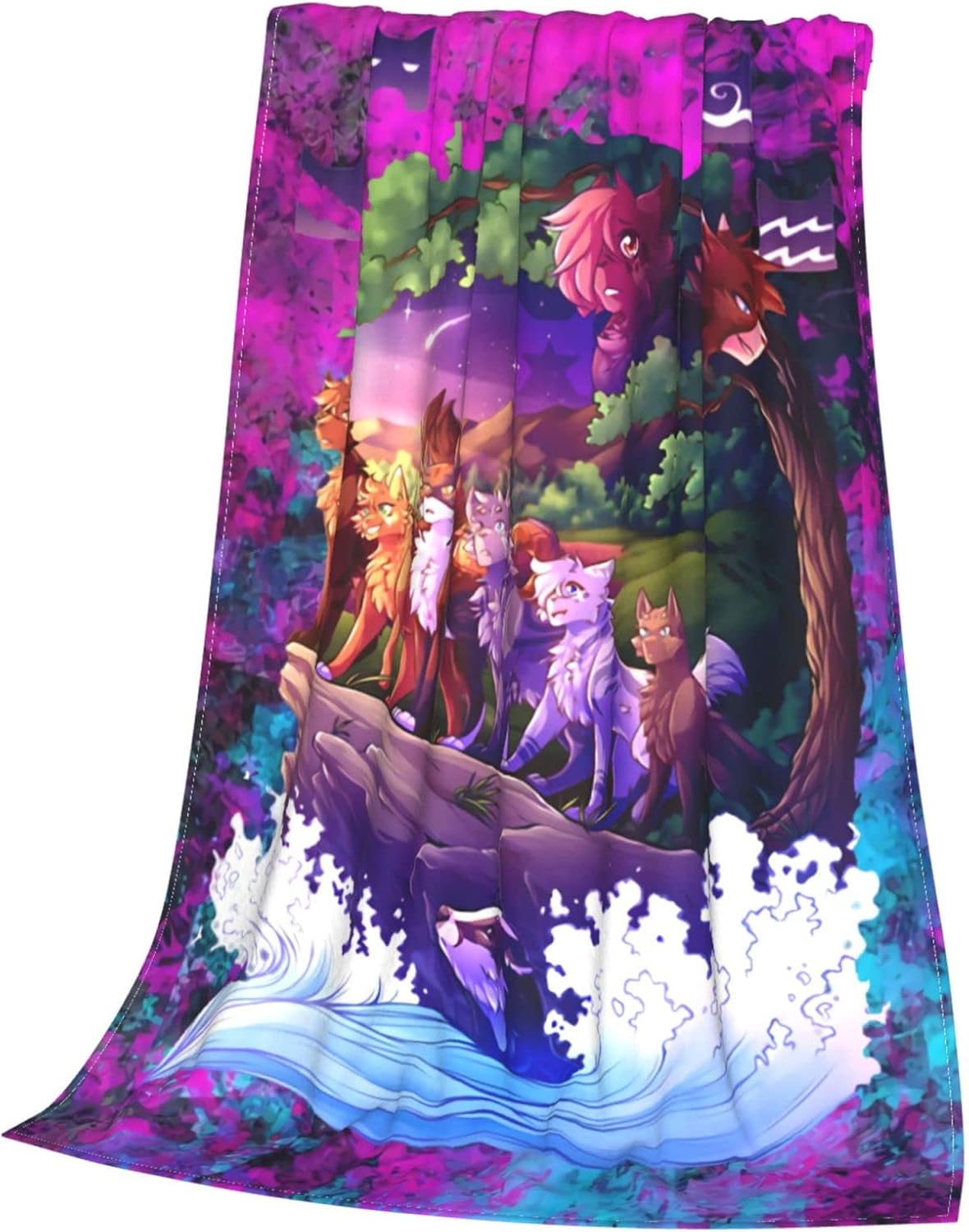 Warriors Cats Blanket Soft Cozy Fleece Throw Blanket Plush