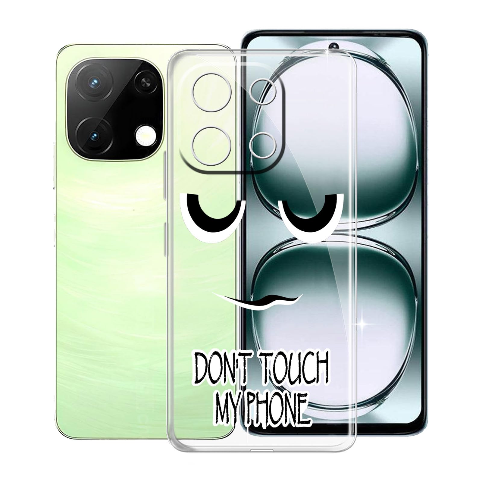 KJYFOANI for Umidigi Note 100 Case, Transparent Soft Silicone TPU Protection Case, Shockproof Anti-Fall Shell, Ultra-Thin Bumper Back Cover for Umidigi Note 100 (6.80
