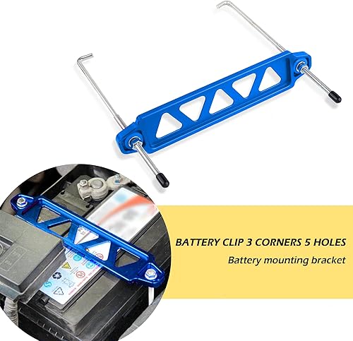 Miniatura 3 de Soporte de sujeción de batería, juegos de amarre de batería de aleación de aluminio de alta calidad que proporcionan un entorno de conducción seguro