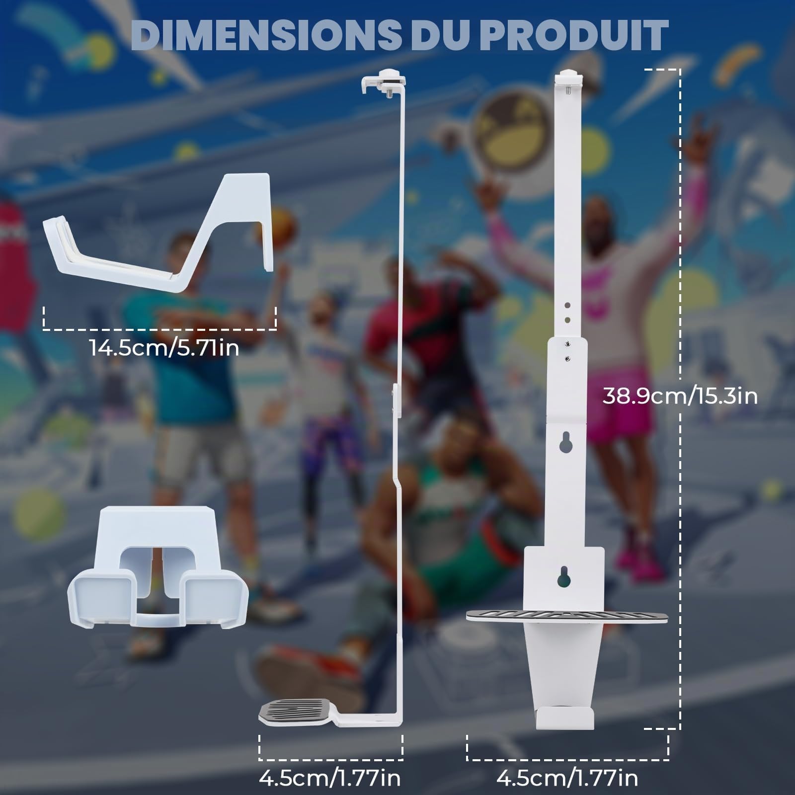 Support Mural PS5, Support Mural Compatible avec PlayStation 5 /PS5 Slim/PS5 Pro PlayStation 5 Console ((Éditions Disque et numérique) Accessoires pour Casque et 2 Supports de Contrôleur