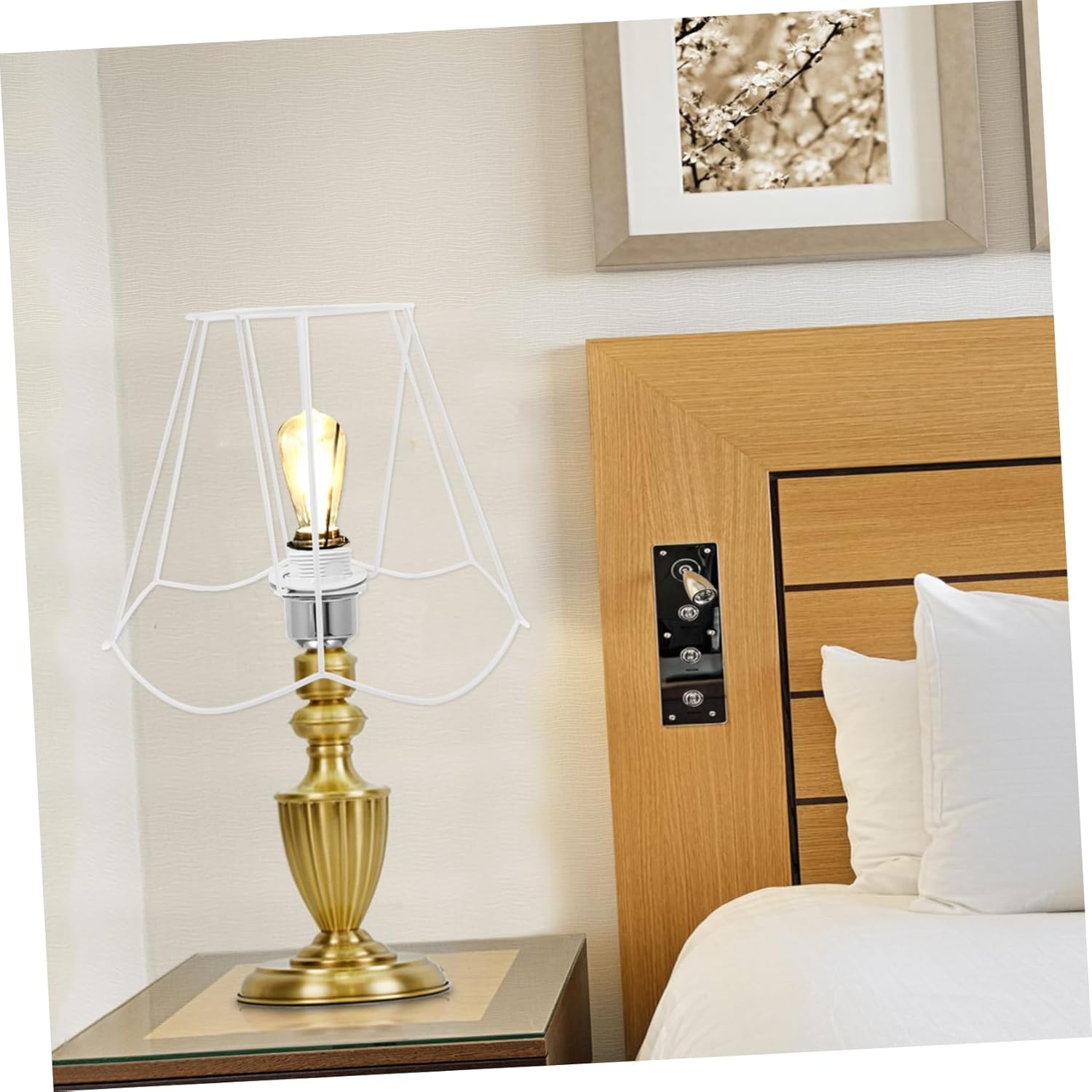 VOSAREA Table Lamp Shade Frame for Projects Socket Frame Easy to Use Versatile Design for Table Floor and Pendant Lamps for Home Decor