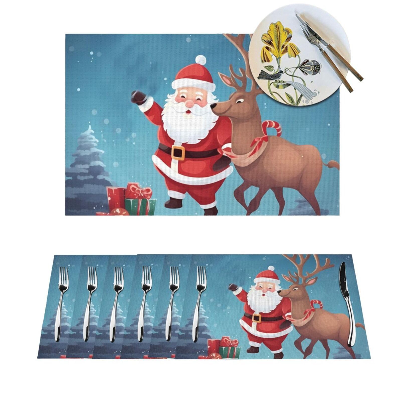 Sets de table PVC résistant chaleur et antidérapants pour Noël