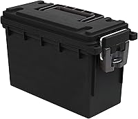 Sheffield 12629 Stackable .30 Cal Ammo Box - Waterproof Dust-Resistant Lockable Storage for Hunting Gear, Bullets, Made in USA, Black
