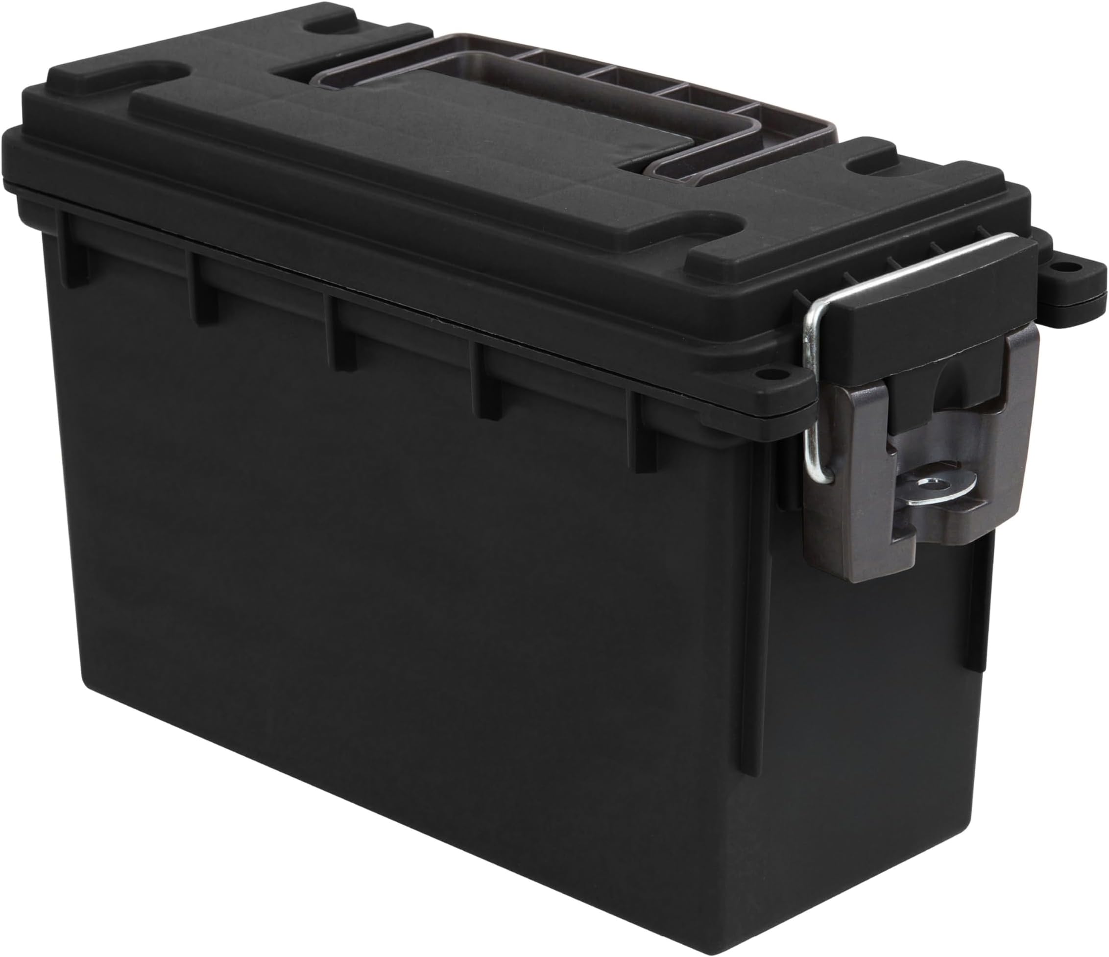 Sheffield 12629 Field Box, Pistol, Rifle, or Shotgun Ammo Storage Box, Tamper-Proof Ammo Can with 3 Locking Options, Stackable and Water Resistant, Made in The U.S.A, Black