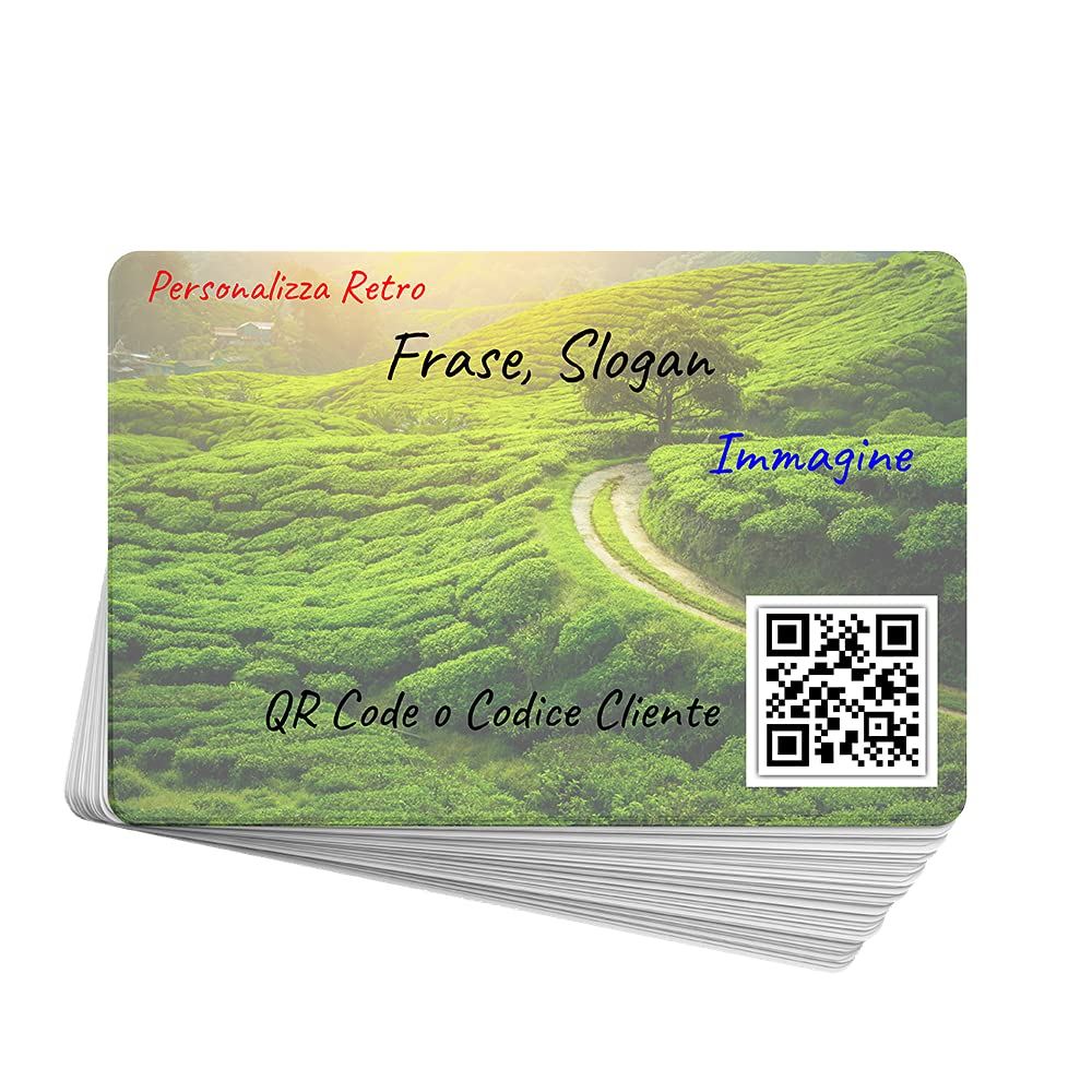 Card in PVC Personalizzate Fronte e Retro con Logo e Testo (100)