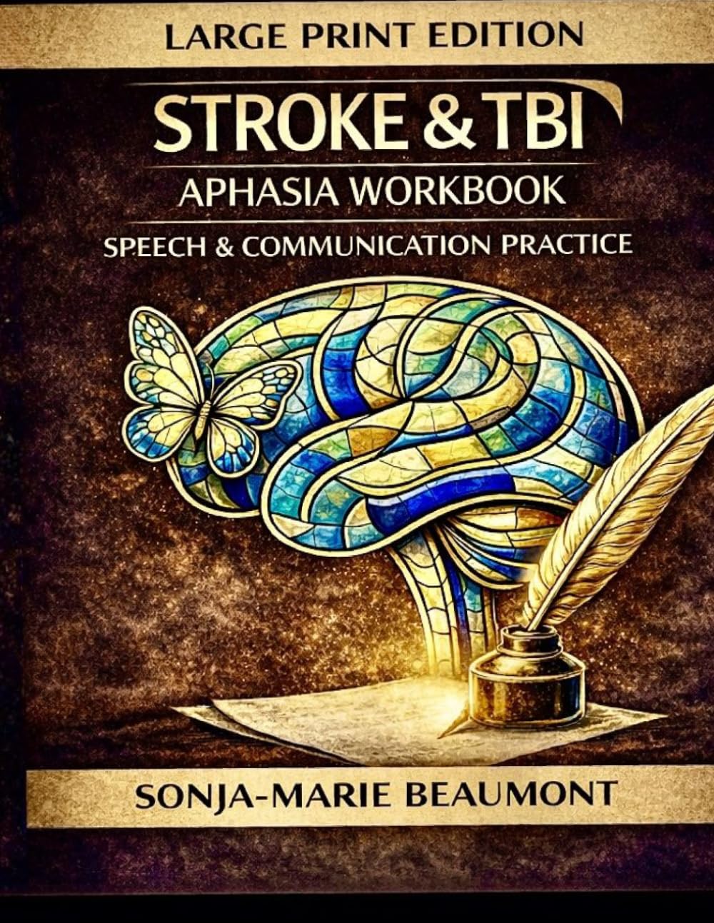STROKE & TBI , APHASIA WORKBOOK: SPEECH & COMMUNICATION PRACTICE (LARGE PRINT EDITION) (HEADFIRST REHAB)