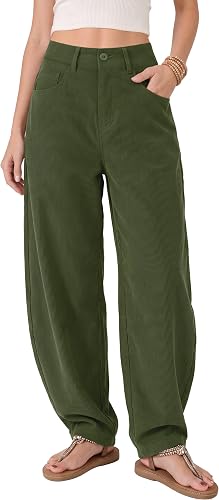 KICZOY Womens Corduroy Barrel Pants